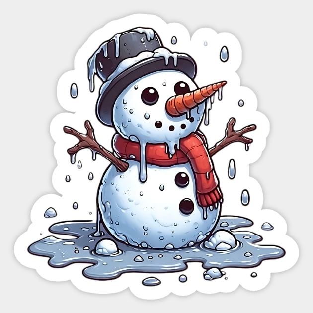 Melty The Snowman Sticker by Theme Fusion